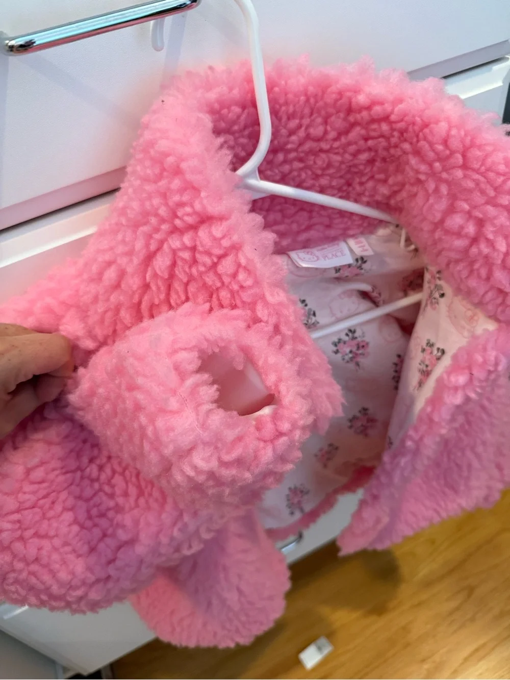 Hello Kitty Pink Fuzzy Sherpa Puffer Jacket for Kids